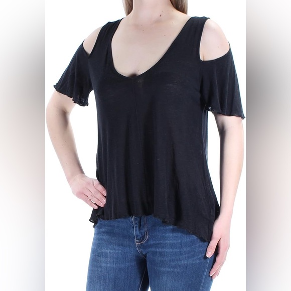 Free People Womens Bittersweet Cold Shoulder Top - Picture 1 of 5